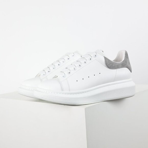 Alexander Mcqueen White Heel Height-Enhancing Casual Grey Men's Sneakers - Picture 1 of 7